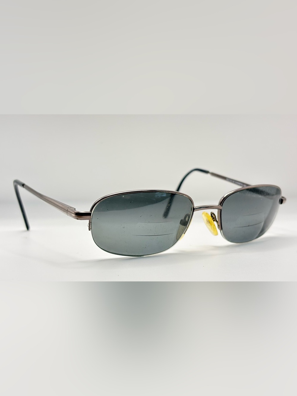 Wolverine Atlas Gunmetal Oval Half-Rim Metal Sunglasses Frames Only